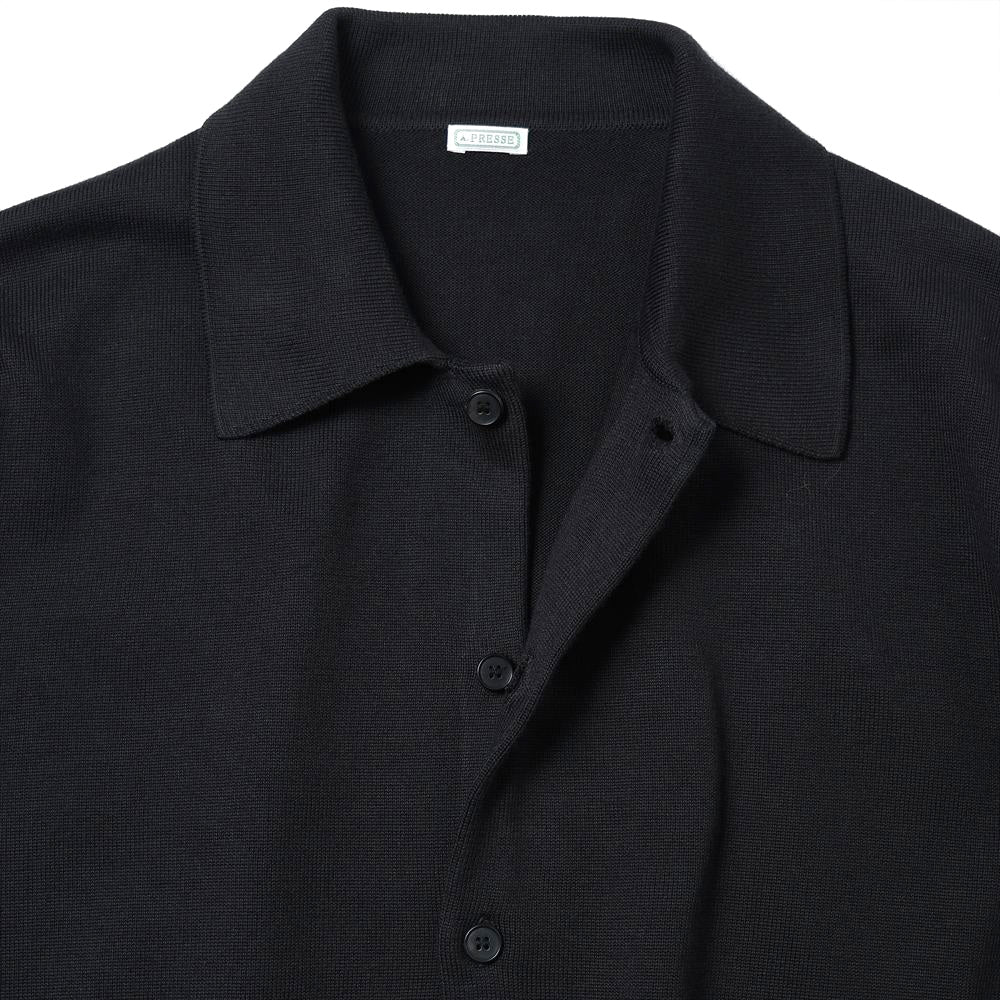 A.PRESSE (ア プレッセ) Cotton Knit Polo Collar Cardigan 26SAP-03