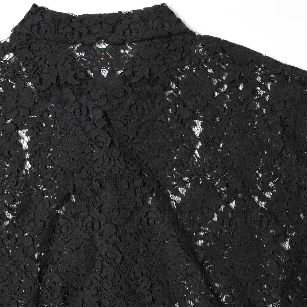 Widespread Collar Shirt - Raschel Lace