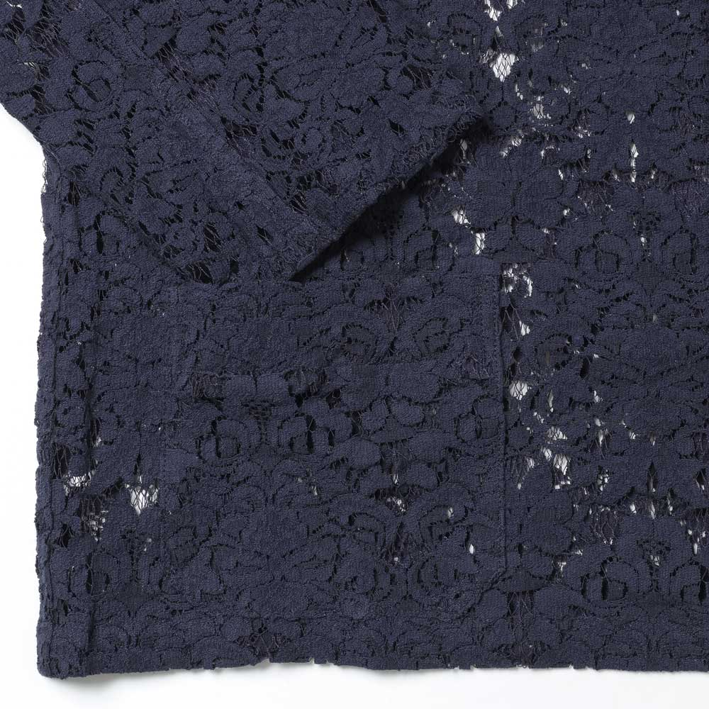 Widespread Collar Shirt - Raschel Lace