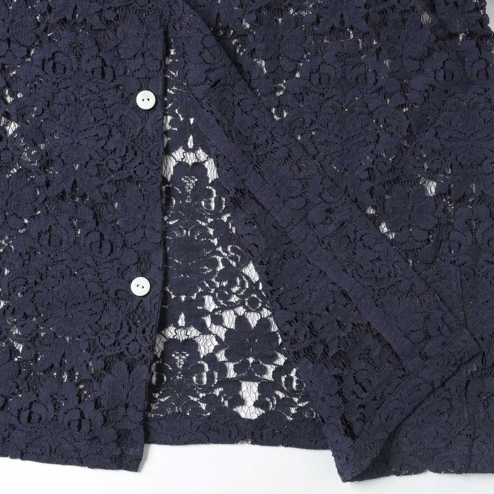 Widespread Collar Shirt - Raschel Lace
