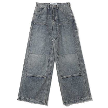 Vintage Washed Painter Denim Wide Pants