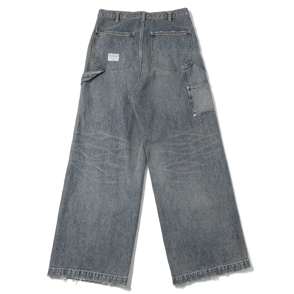 Vintage Washed Painter Denim Wide Pants