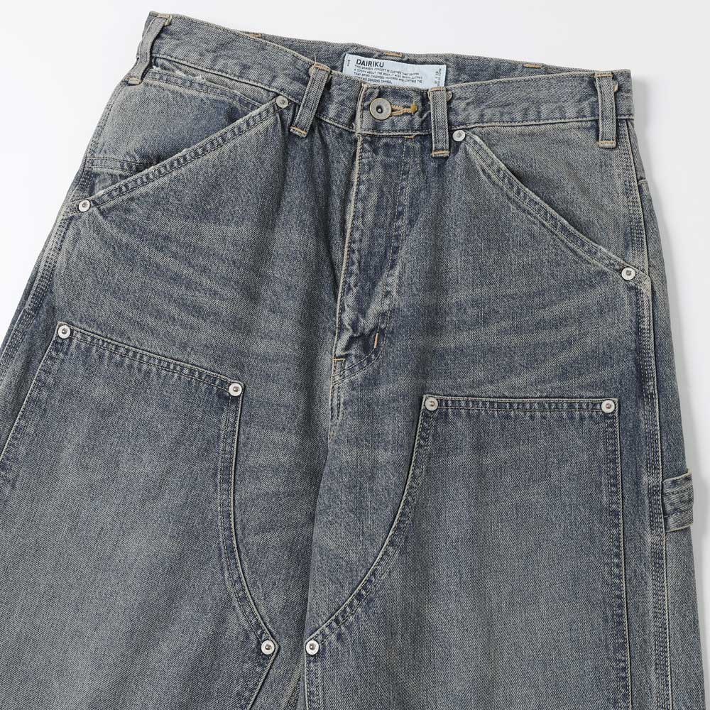 DAIRIKU(ダイリク)Vintage Washed Painter Denim Wide Pants