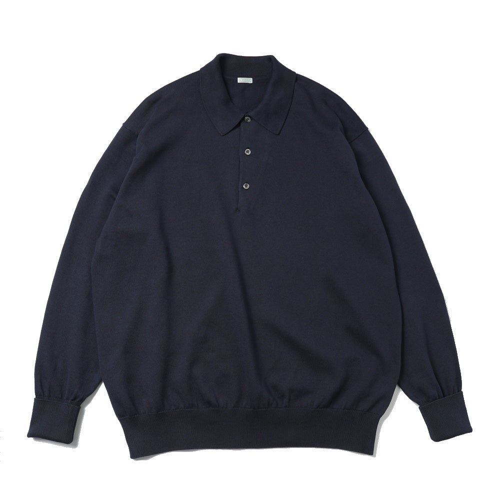 A.PRESSE (ア プレッセ) Cotton Knit L/S Polo Shirts 26SAP-03-03