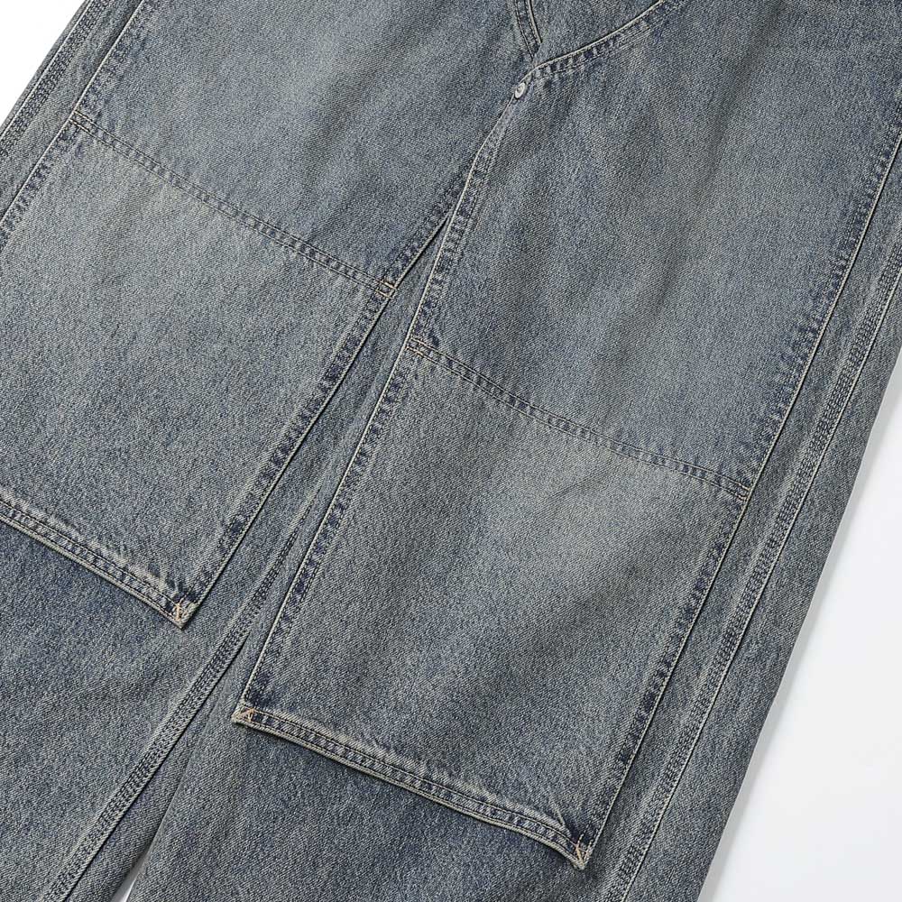 Vintage Washed Painter Denim Wide Pants