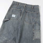 Vintage Washed Painter Denim Wide Pants