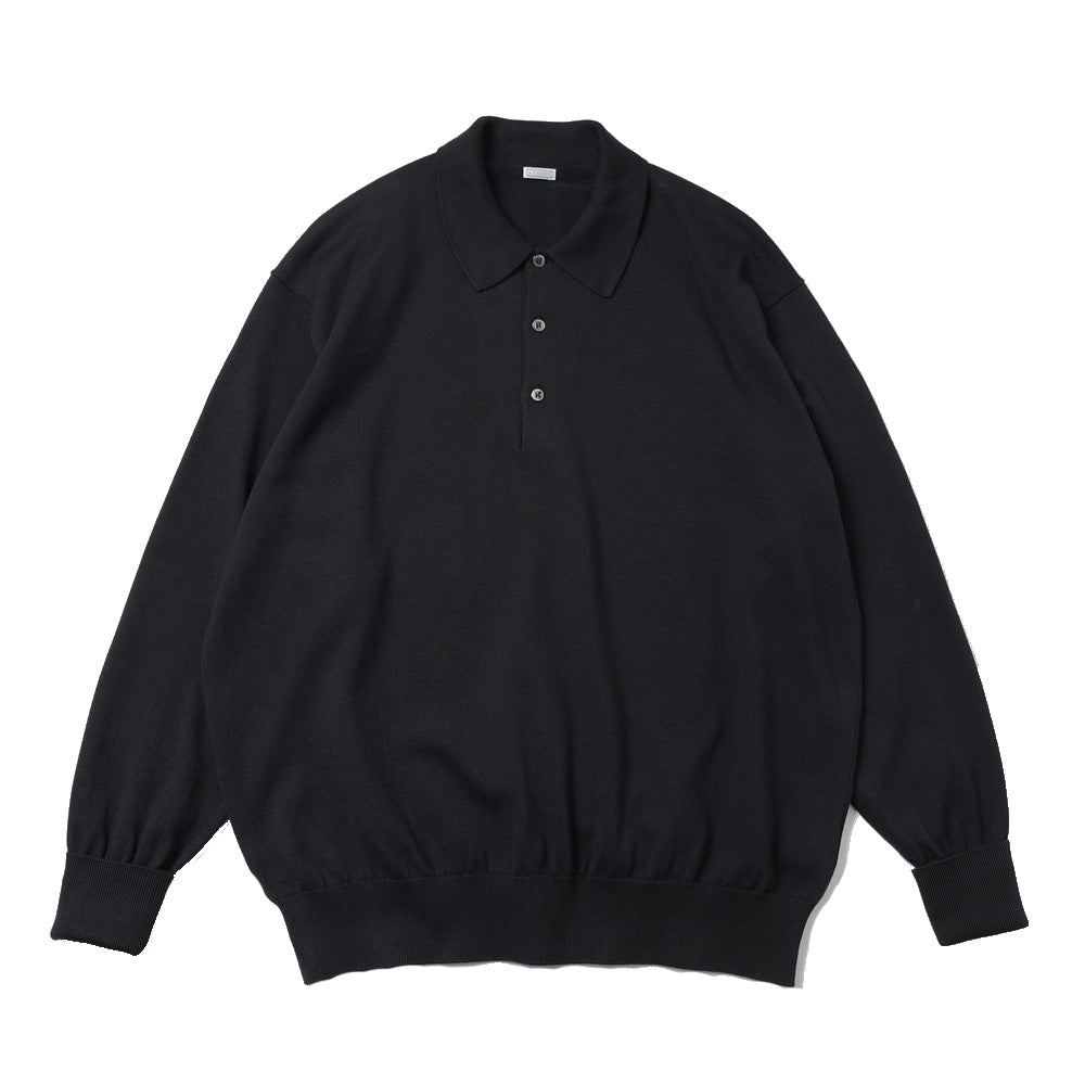 A.PRESSE (ア プレッセ) Cotton Knit L/S Polo Shirts 26SAP-03-03
