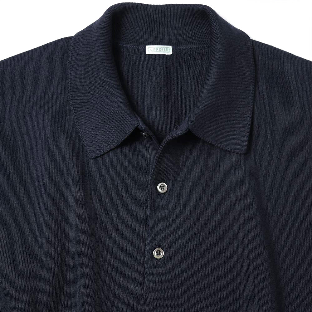 Cotton Knit L/S Polo Shirts