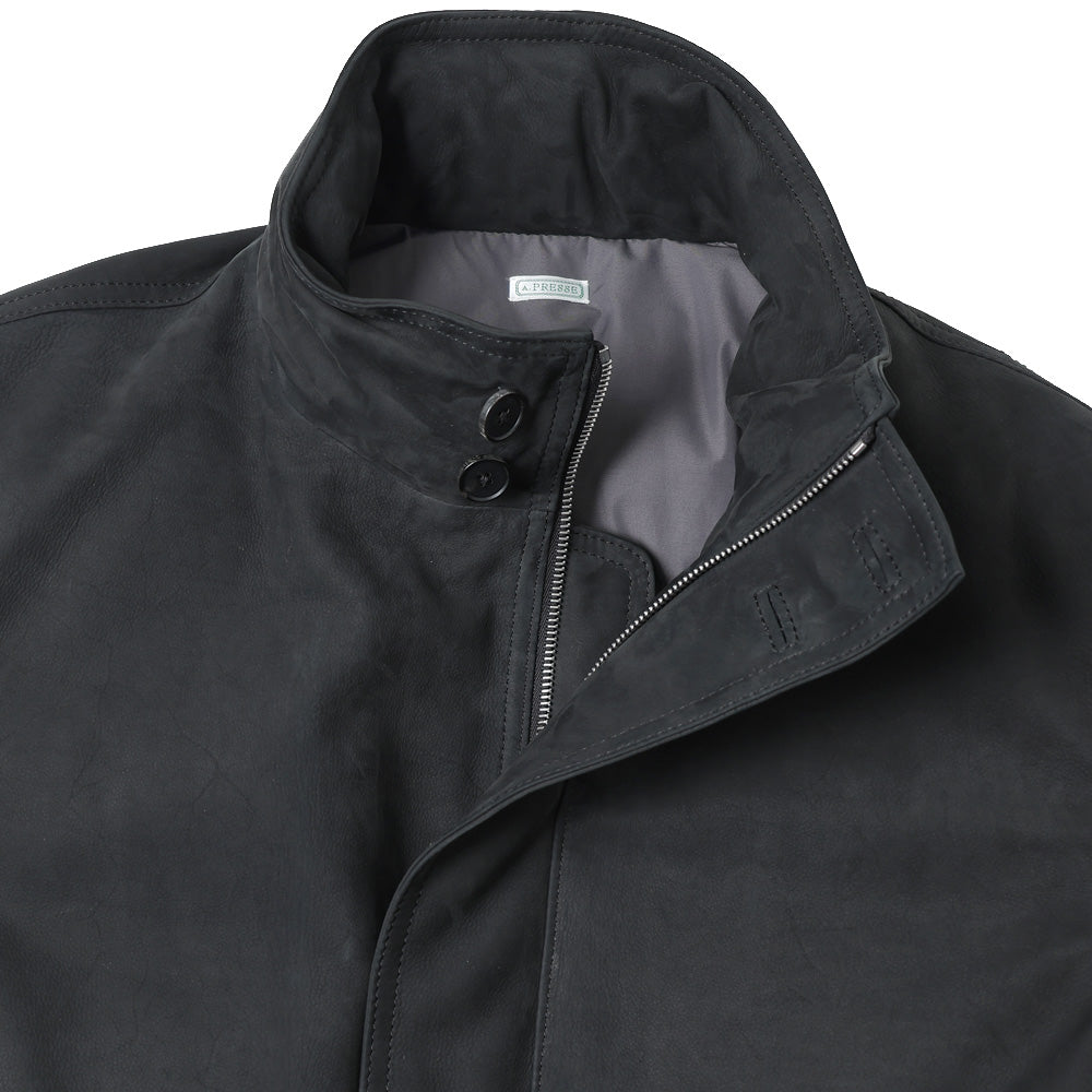 Nubuck Leather Down Jacket