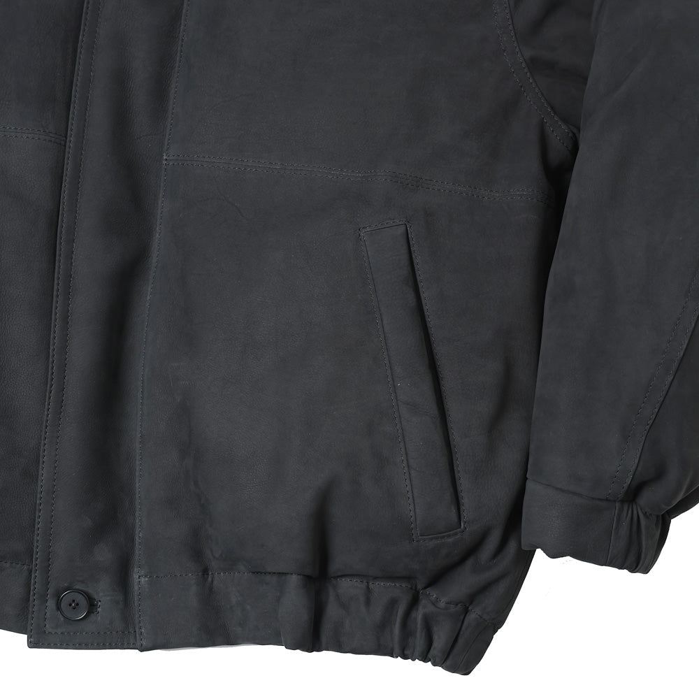 Nubuck Leather Down Jacket