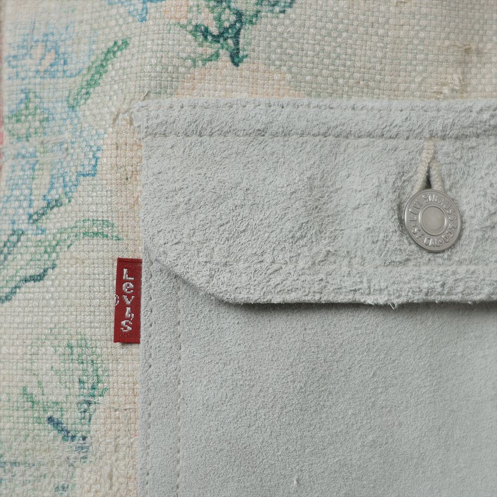 Rayon linen floral print x cowhide Levi's W-name J204