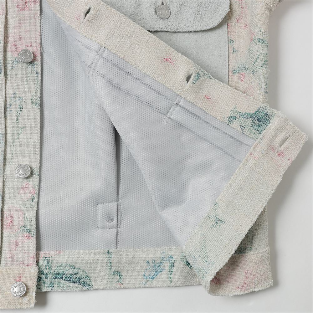 JUNYA WATANABE MAN) レーヨンリネン花柄プリント×牛革 Levi's Wネーム