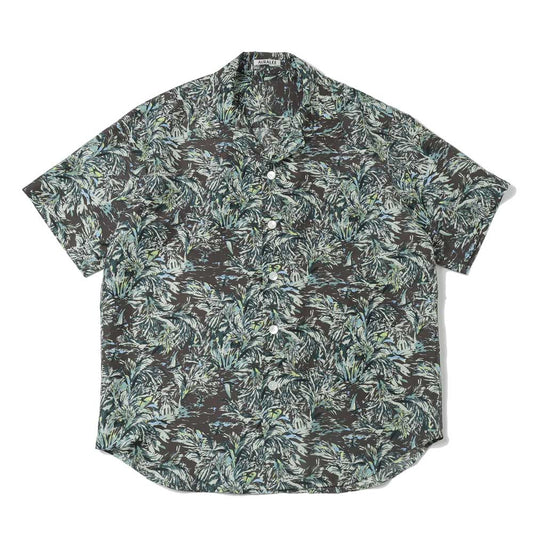 PRINTED AIRY SILK HALF-SLEEVED SHIRT