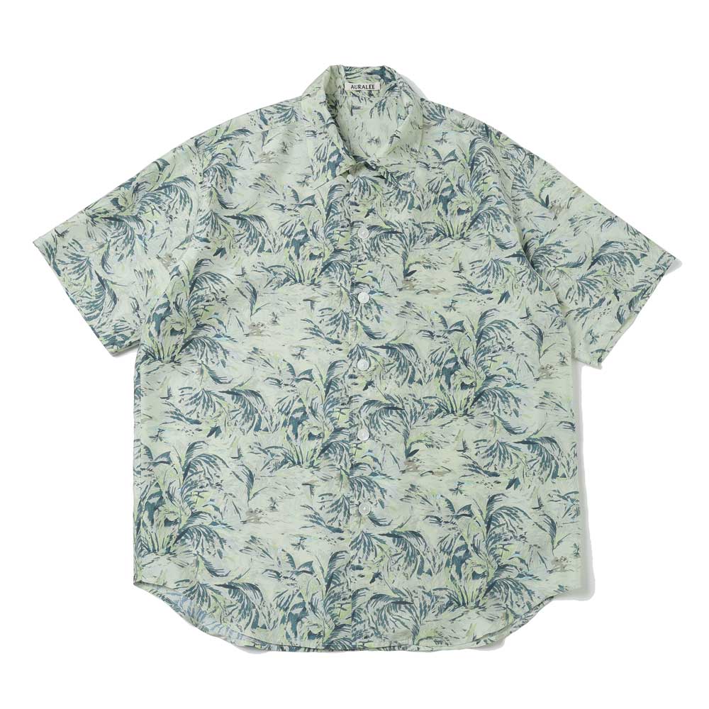 AURALEE) PRINTED AIRY SILK HALF-SLEEVED SHIRT (A26SS01AP