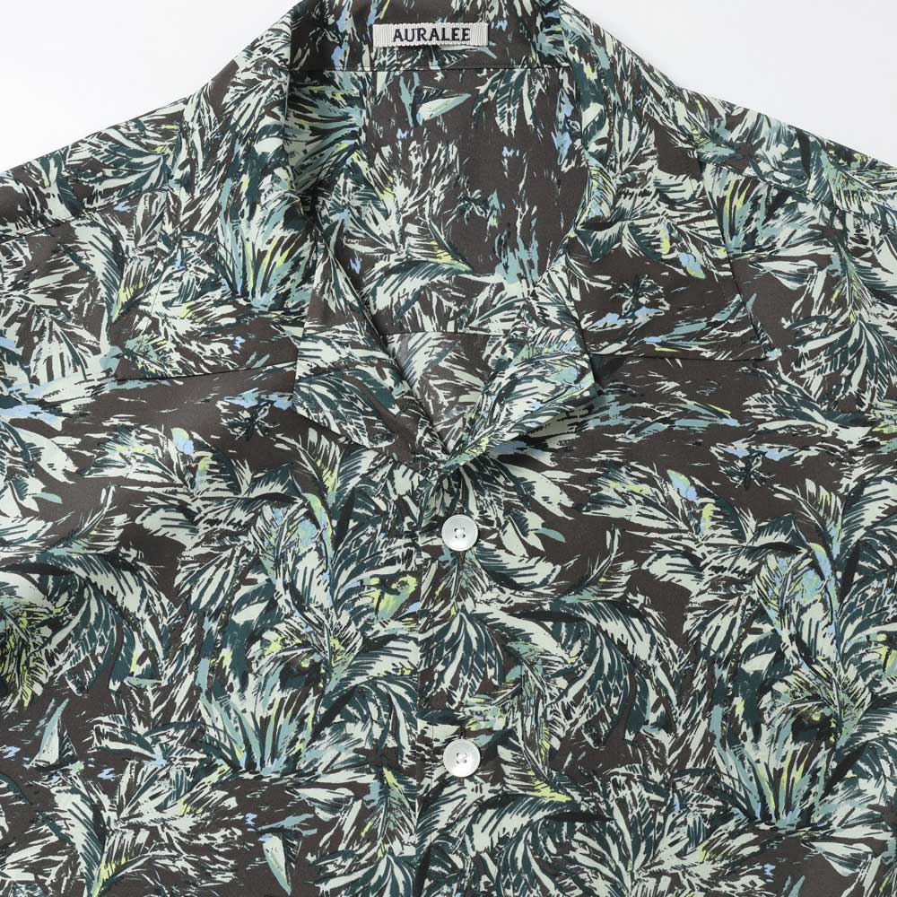 AURALEE) PRINTED AIRY SILK HALF-SLEEVED SHIRT (A26SS01AP