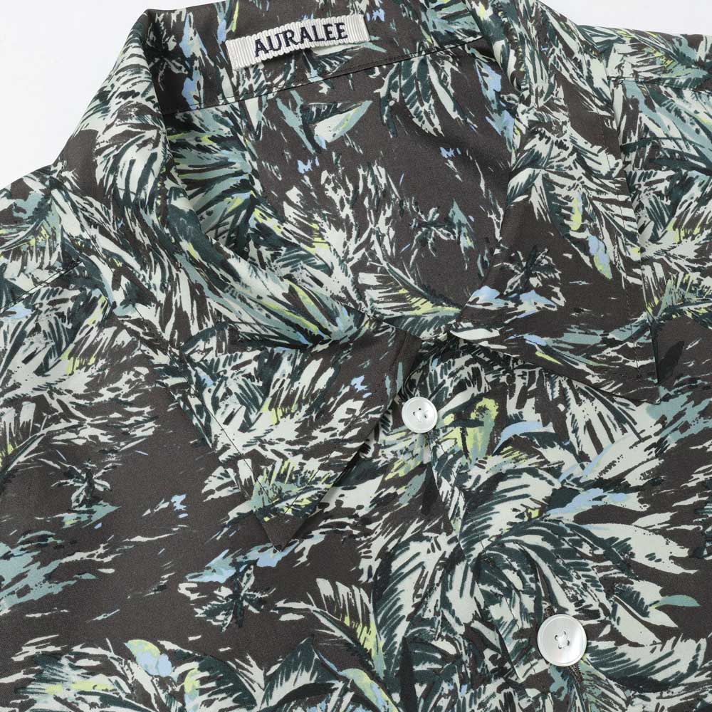AURALEE) PRINTED AIRY SILK HALF-SLEEVED SHIRT (A26SS01AP