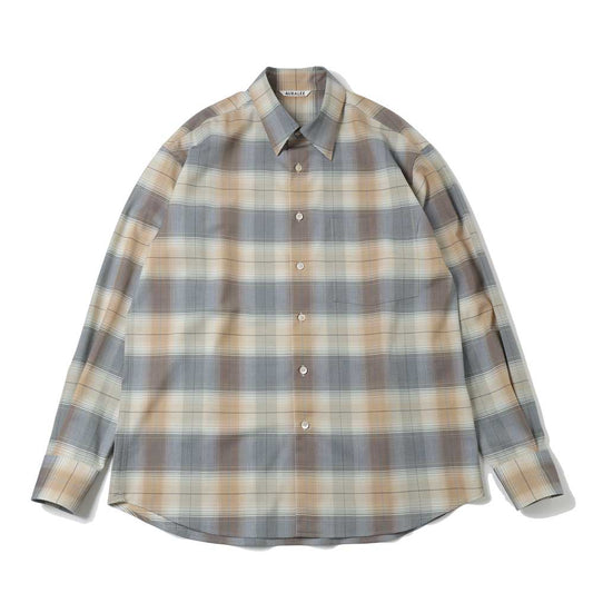 SUPER LIGHT WOOL CHECK SHIRT