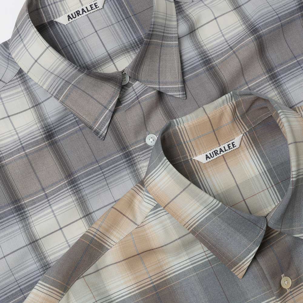 ま*な様 AURALEE　SUPER LIGHT WOOL CHECK SHIR AURALEE) SUPER LIGHT WOOL CHECK SHIRT (A26SS01LC) | AURALEE
