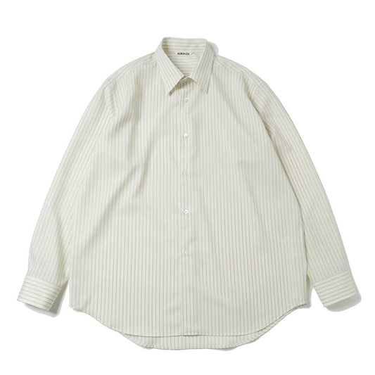 SUPER FINE WOOL STRIPE SHIRT