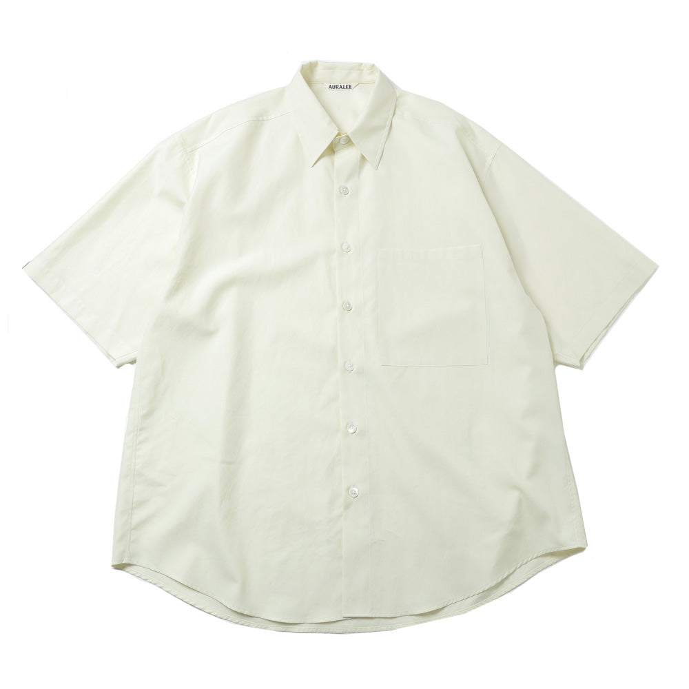 AURALEE) WASHED FINX TWILL BIG HALF SLEEVED SHIRT (A26SS03TN