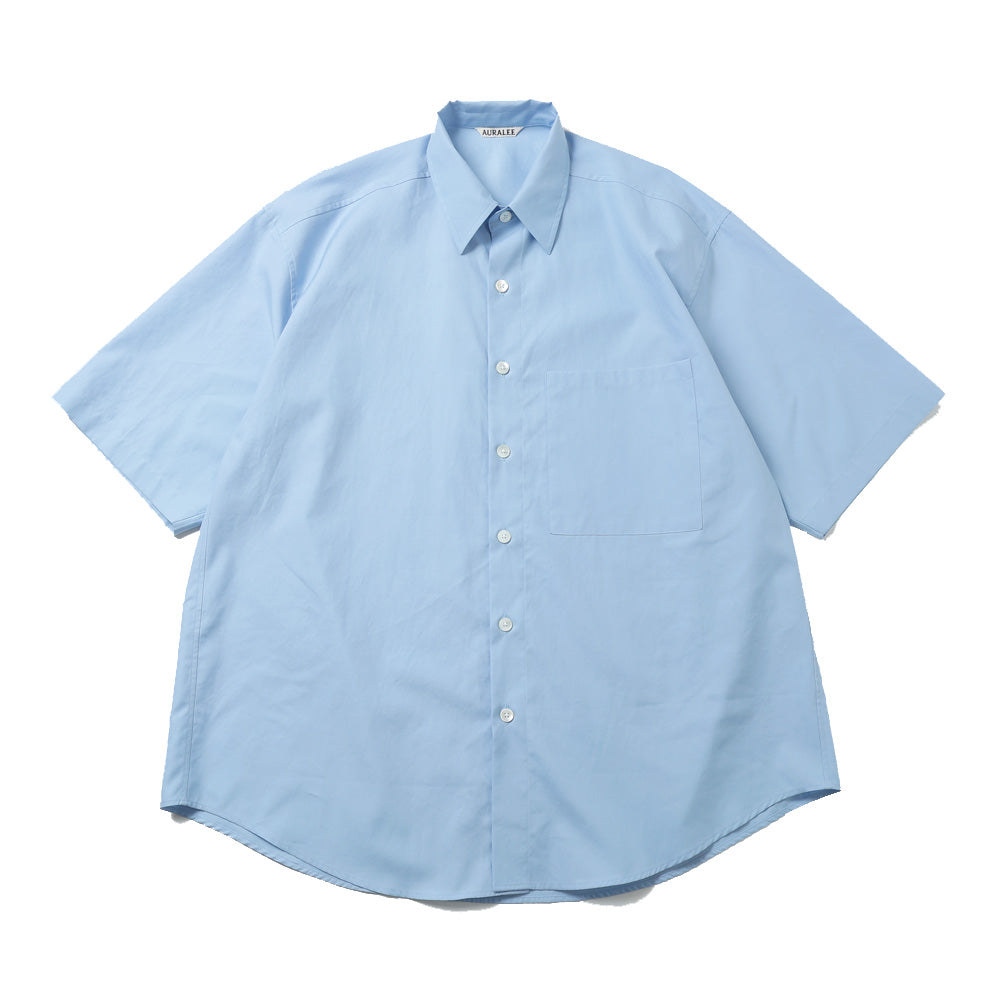 AURALEE) WASHED FINX TWILL BIG HALF SLEEVED SHIRT (A26SS03TN