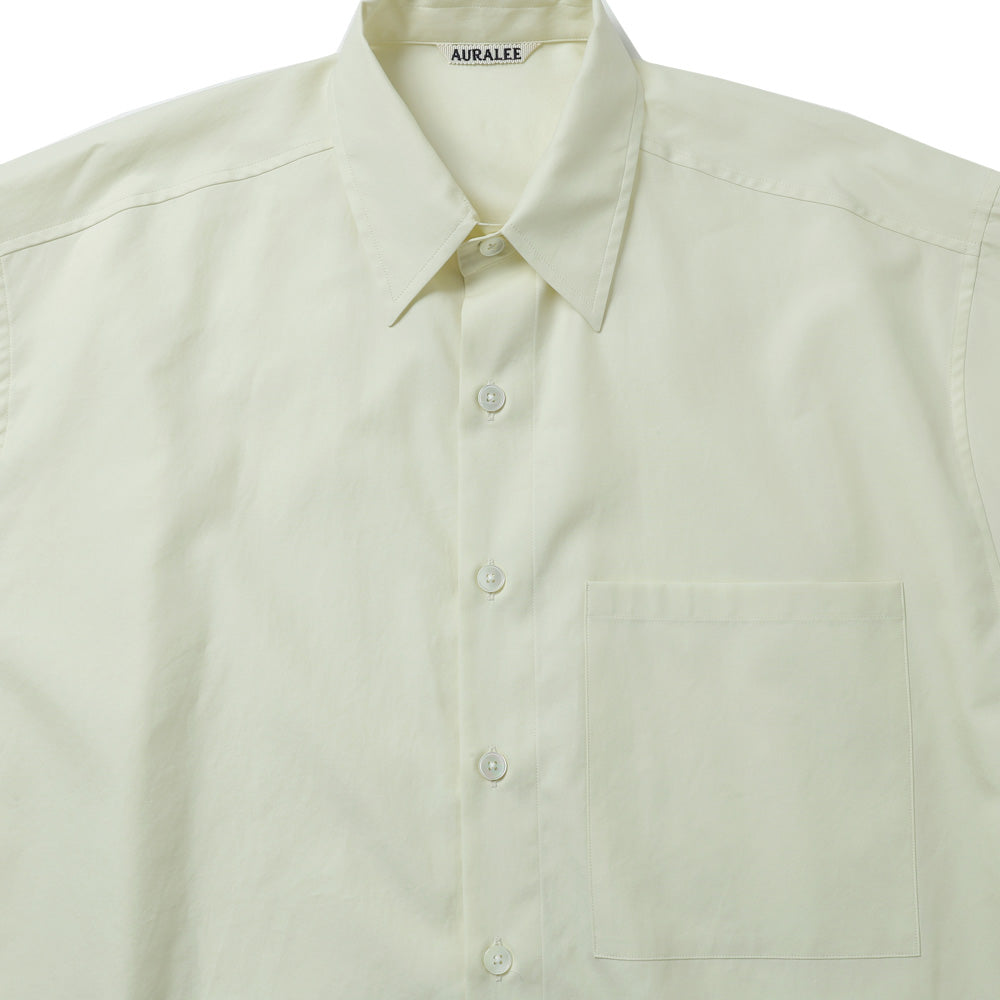 AURALEE) WASHED FINX TWILL BIG HALF SLEEVED SHIRT (A26SS03TN