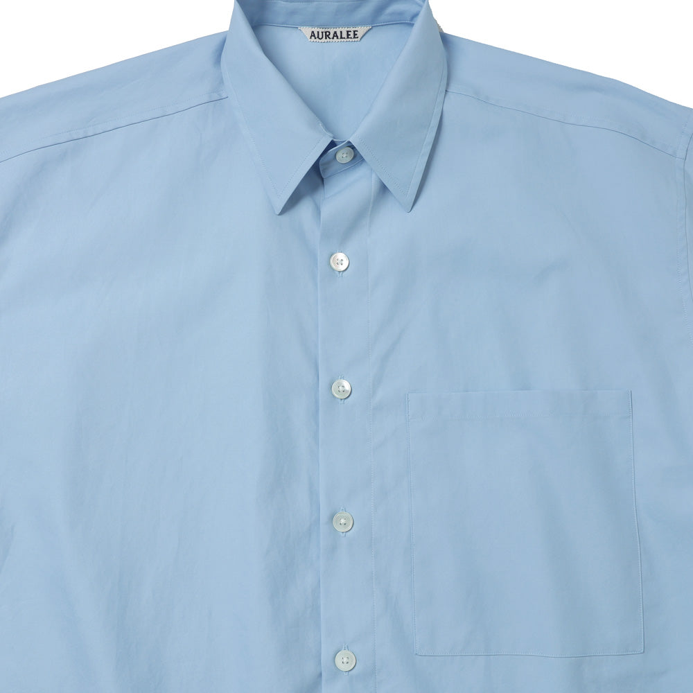 AURALEE) WASHED FINX TWILL BIG HALF SLEEVED SHIRT (A26SS03TN