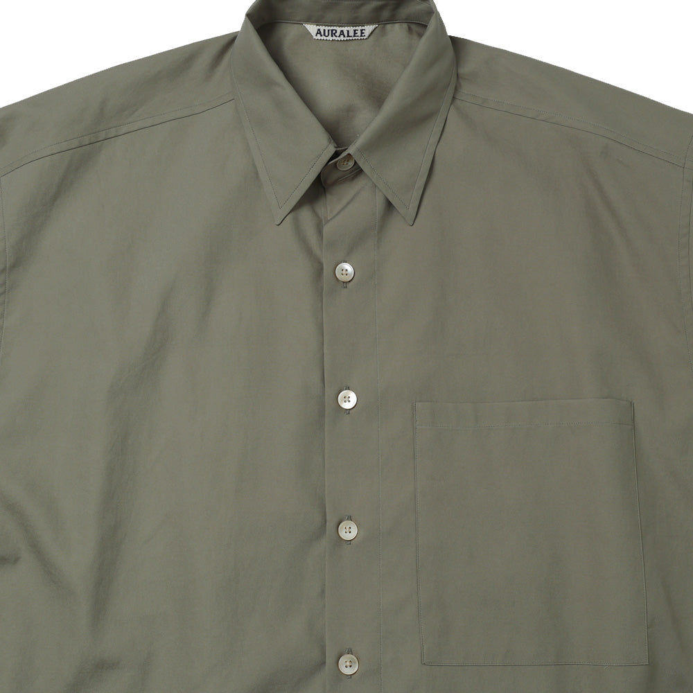 AURALEE) WASHED FINX TWILL BIG HALF SLEEVED SHIRT (A26SS03TN AURALEE) WASHED FINX TWILL BIG HALF SLEEVED SHIRT (A26SS03TN
