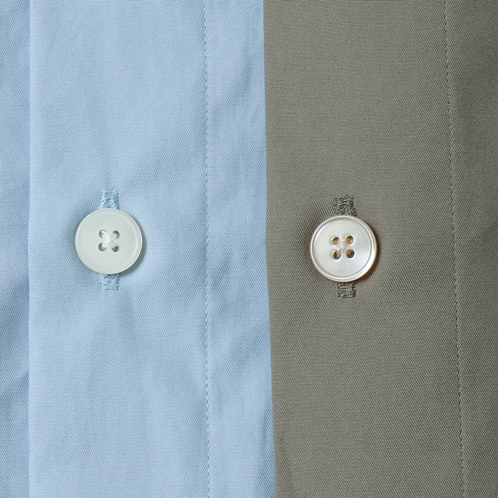 AURALEE) WASHED FINX TWILL BIG HALF SLEEVED SHIRT (A26SS03TN