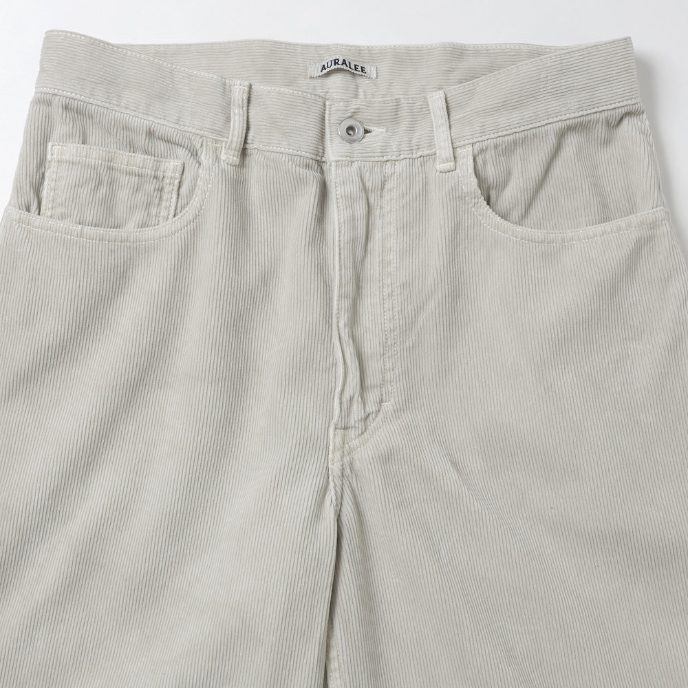 GARMENT-DYED FINX CORDUROY 5P WIDE PANTS