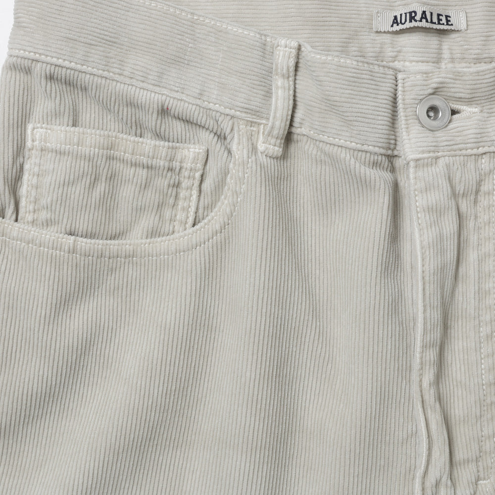 AURALEE(オーラリー) GARMENT-DYED FINX CORDUROY 5P WIDE PANTS