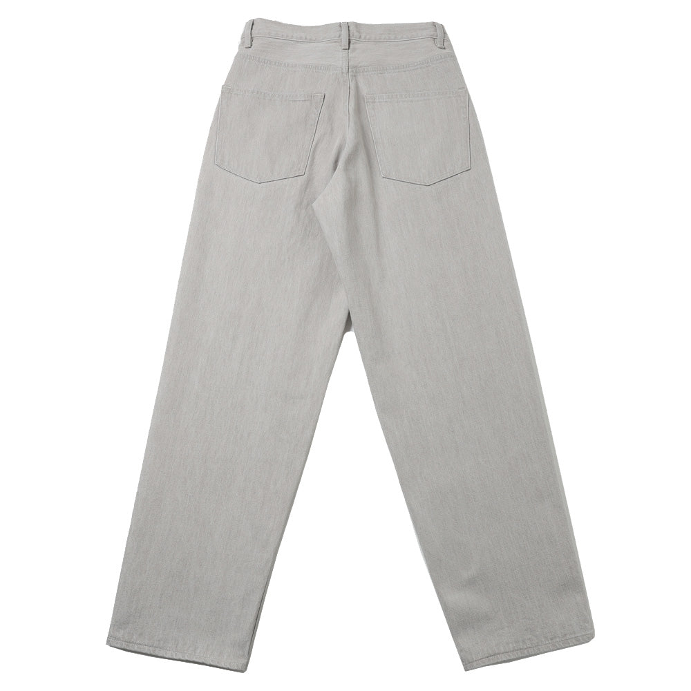 AURALEE) FADED HARD TWIST BROWN DENIM WIDE PANTS (A26SP02BD