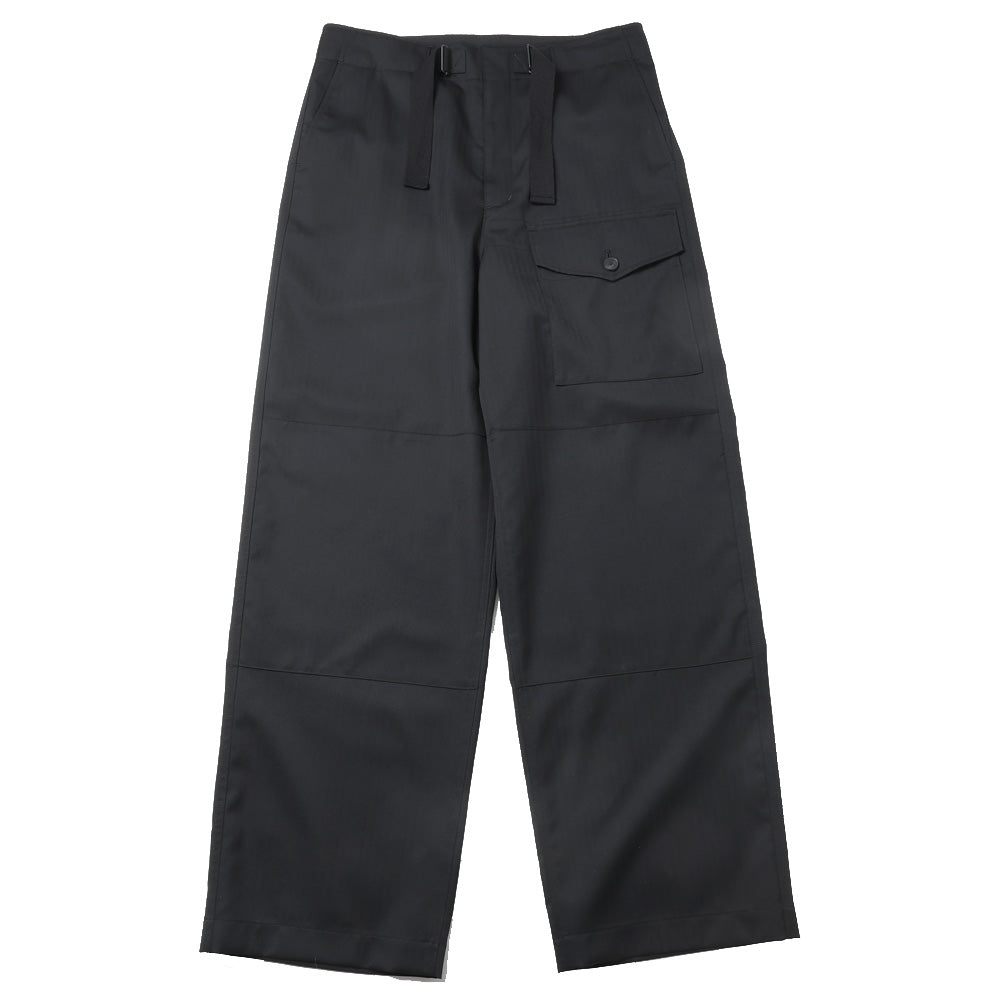 WOOL HERRINGBONE CARGO PANTS