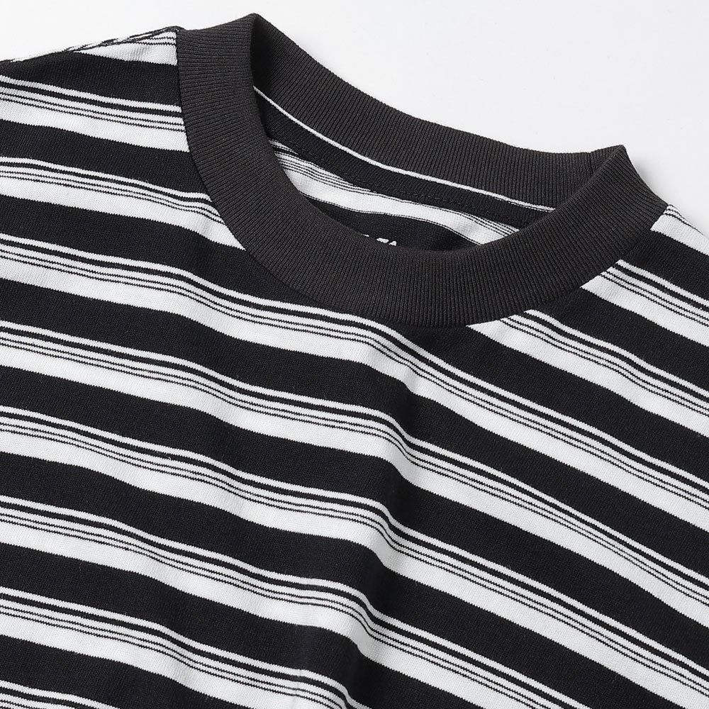 is-ness BALLOON STRIPES LONGSLEEVET ブラック is-ness BALLOON STRIPES LONG SLEEVE T-SHIRT MARKスタイル