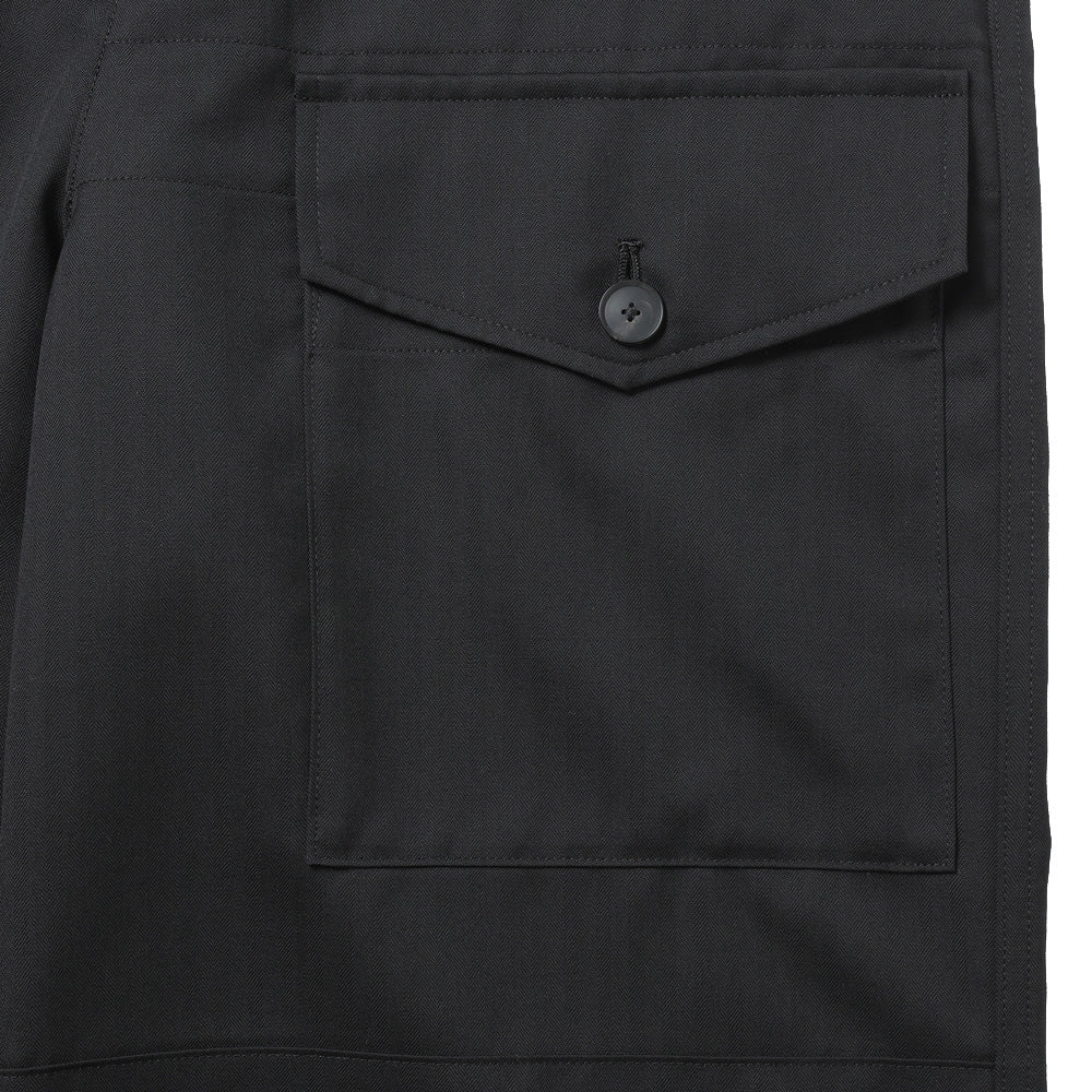WOOL HERRINGBONE CARGO PANTS