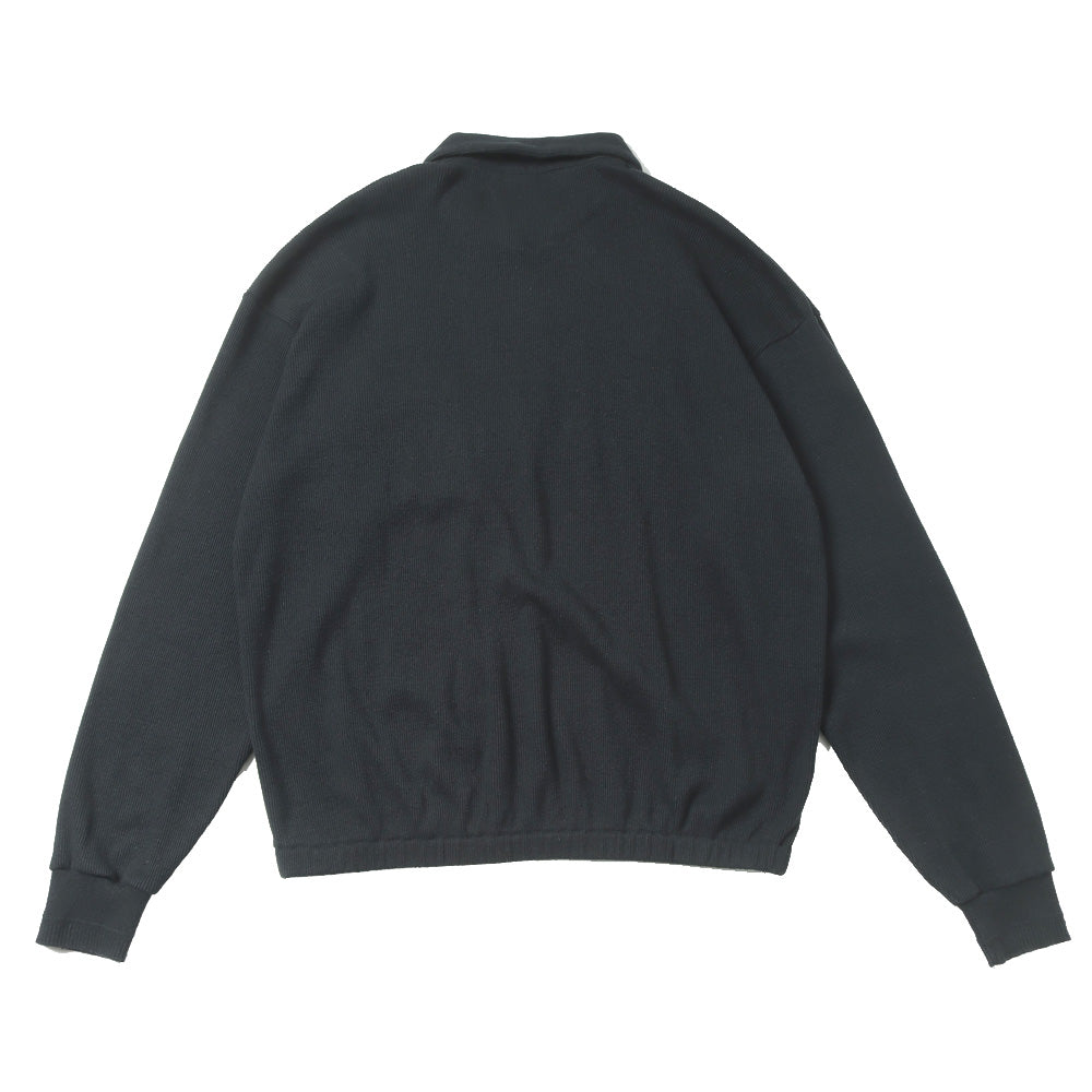 QUATER ZIP SILK NEP RIBED SHIRTS