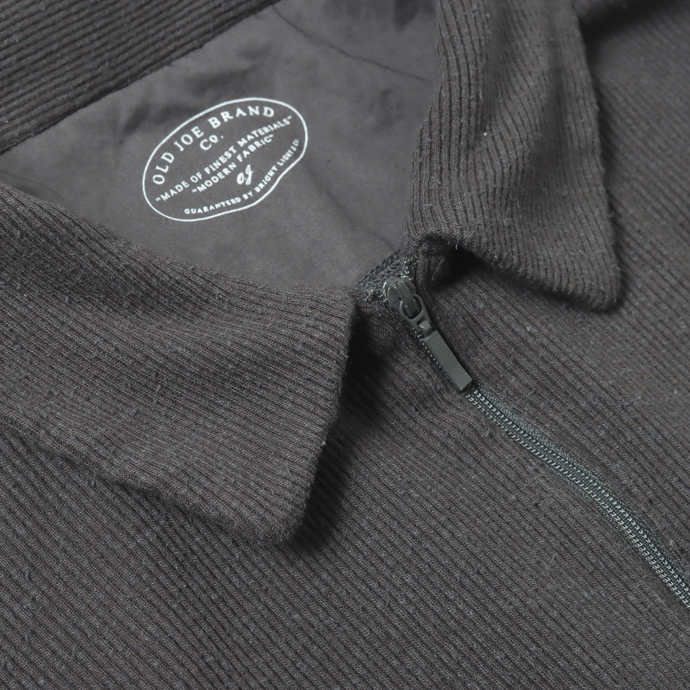 QUATER ZIP SILK NEP RIBED SHIRTS