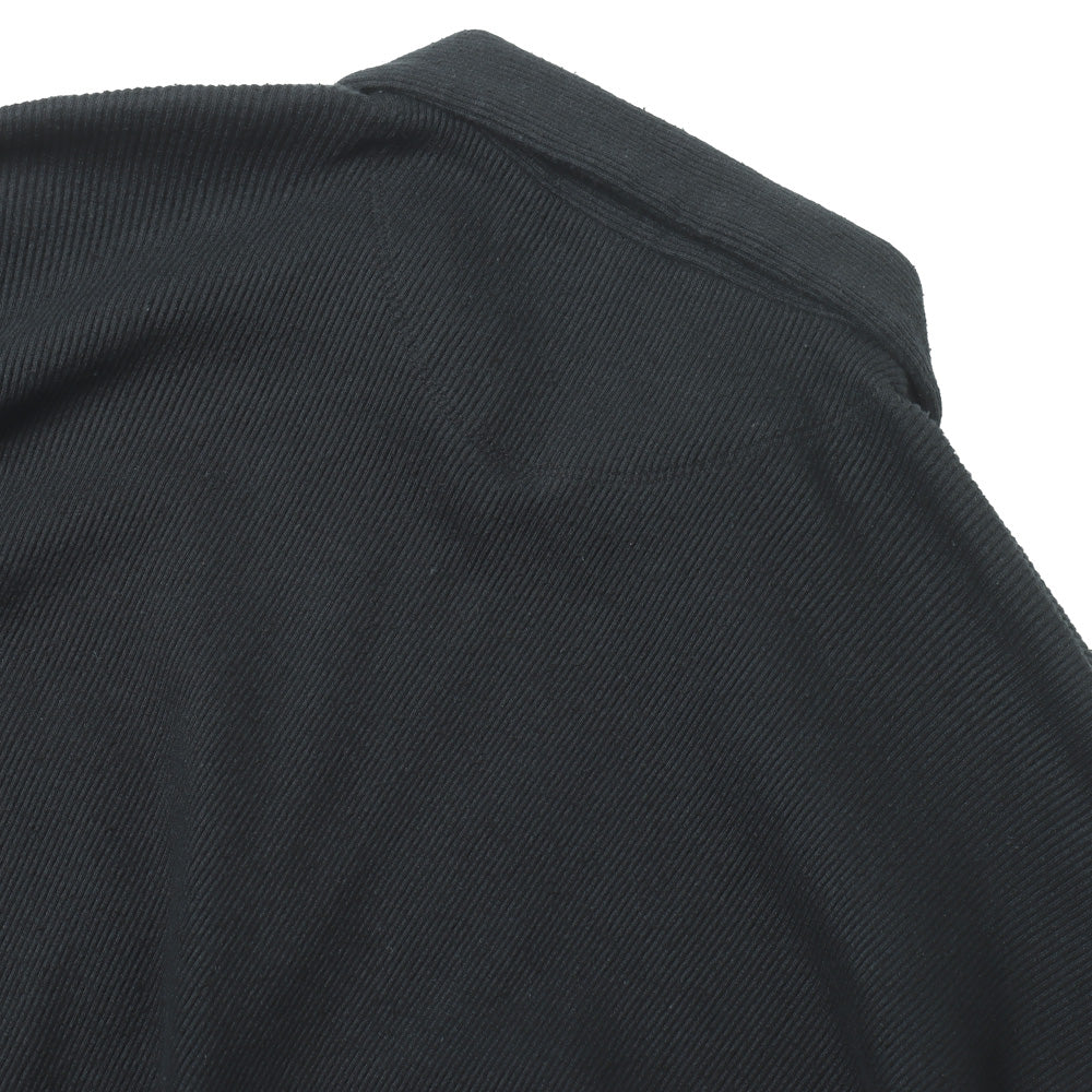 QUATER ZIP SILK NEP RIBED SHIRTS