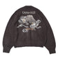 Brushed knit cardigan (Dragon and Tiger pattern)