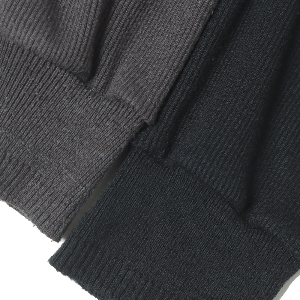 QUATER ZIP SILK NEP RIBED SHIRTS