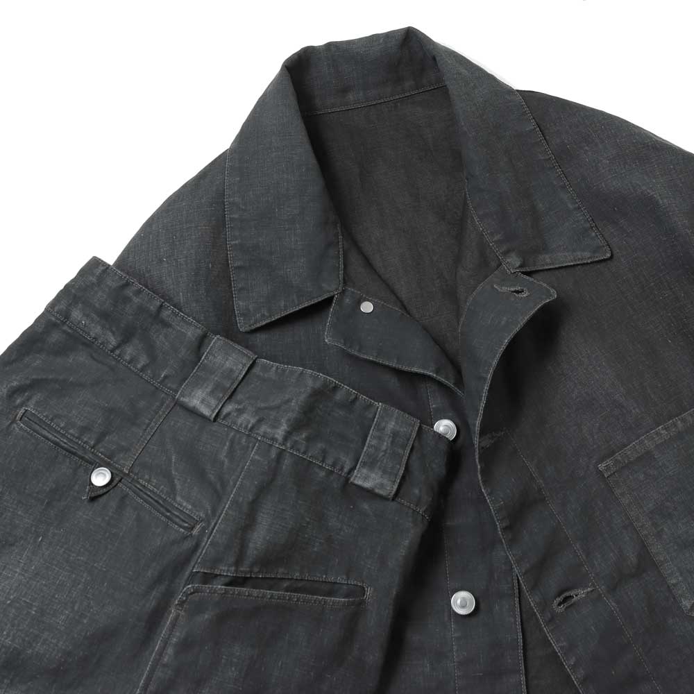 Vintage Black Linen Coverall