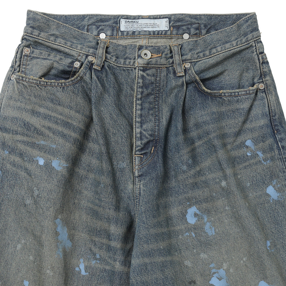 Paint Denim Wide Pants