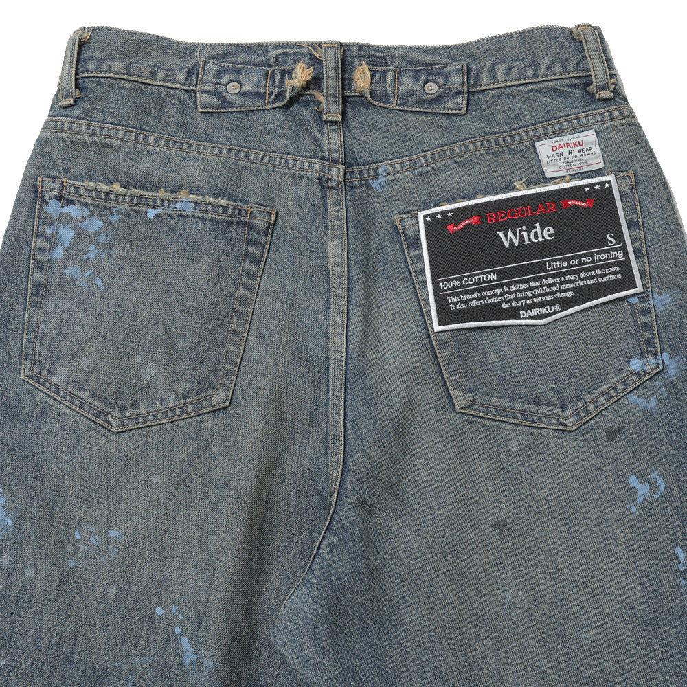 Paint Denim Wide Pants