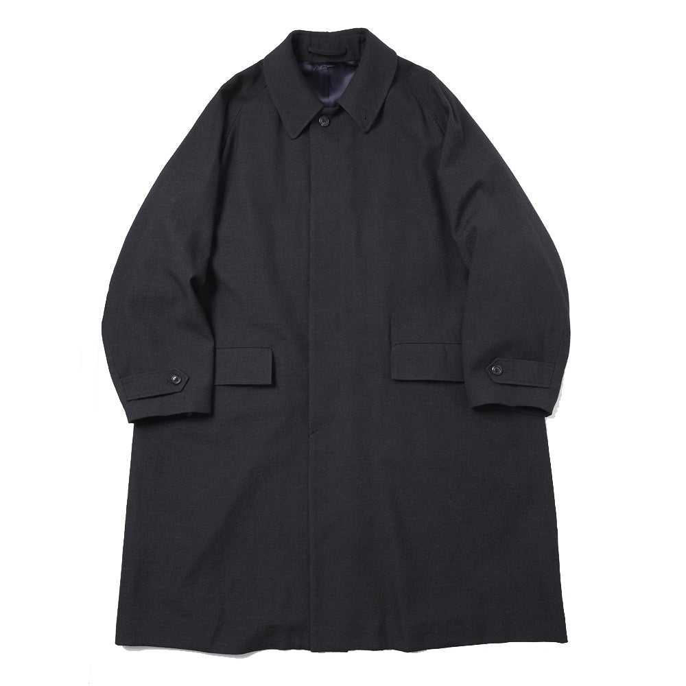 RAGLAN SLEEVE COAT TUMBLED WOOL SERGE
