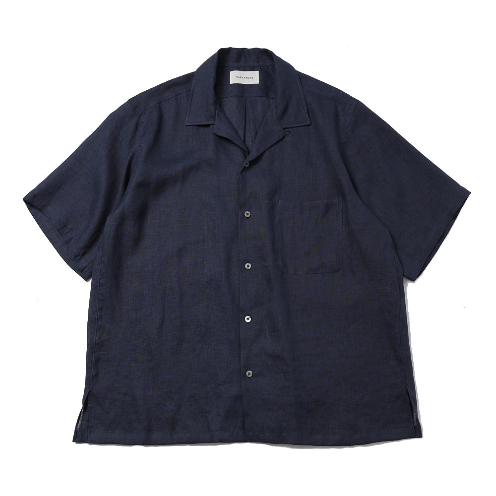 OPEN COLLAR S/S SHIRT HEMP
