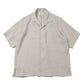 OPEN COLLAR S/S SHIRT HEMP