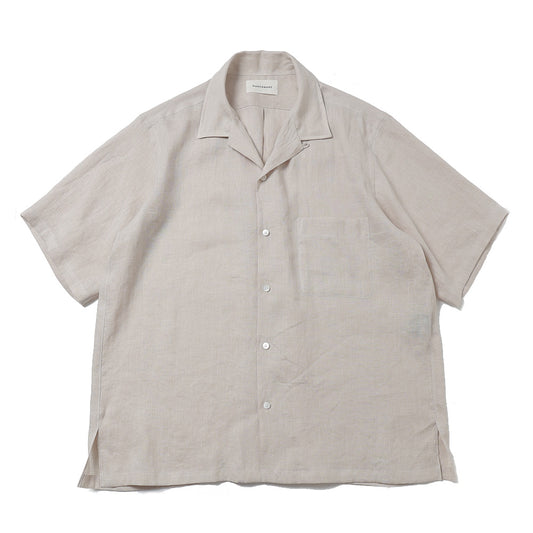 OPEN COLLAR S/S SHIRT HEMP