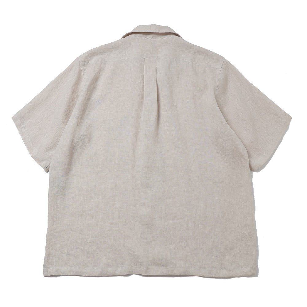 OPEN COLLAR S/S SHIRT HEMP