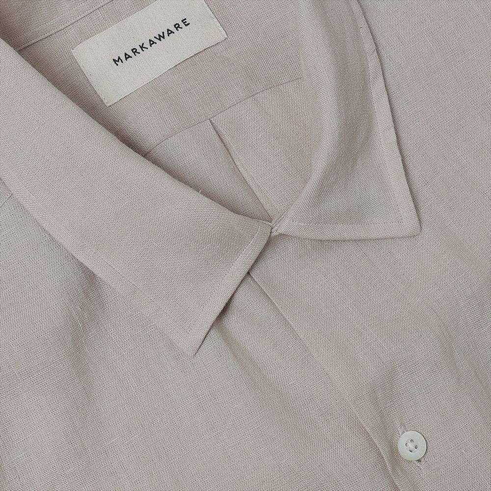OPEN COLLAR S/S SHIRT HEMP