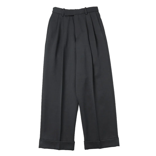 DOUBLE PLEATED SEMI EASY TROUSERS POLWARTH TUXEDO CLOTH